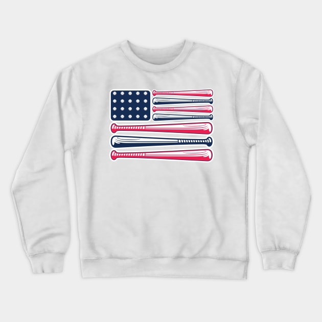 United States of Baseball Crewneck Sweatshirt by Skycrane